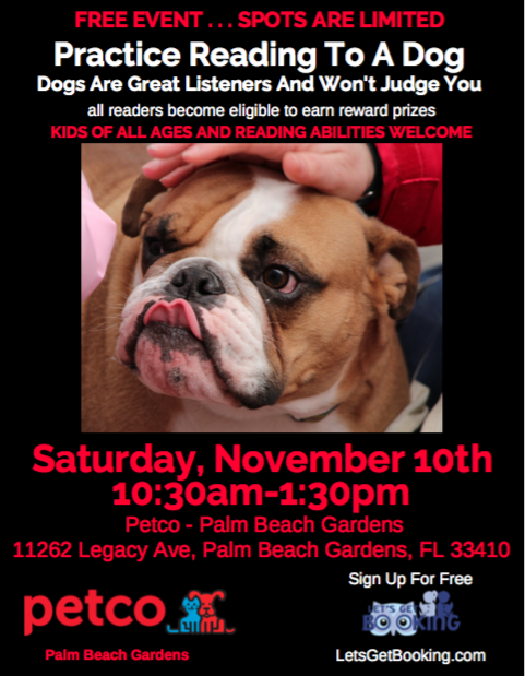 Read to a Dog at Petco in Palm Beach Gardens